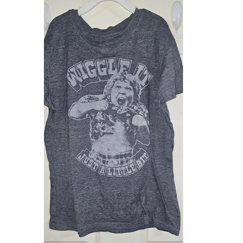 The Goonies Chunk Truffle Shuffle Wiggle It Graphic T-Shirt Kids Large Gray